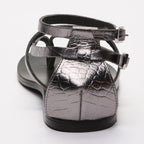 Les Bagatelles - Mosholu Sandals - Pewter Croco