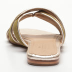 Mules Myrtice - Olive y Platinium