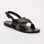 Les Bagatelles - Waylon Flat Sandals - Black