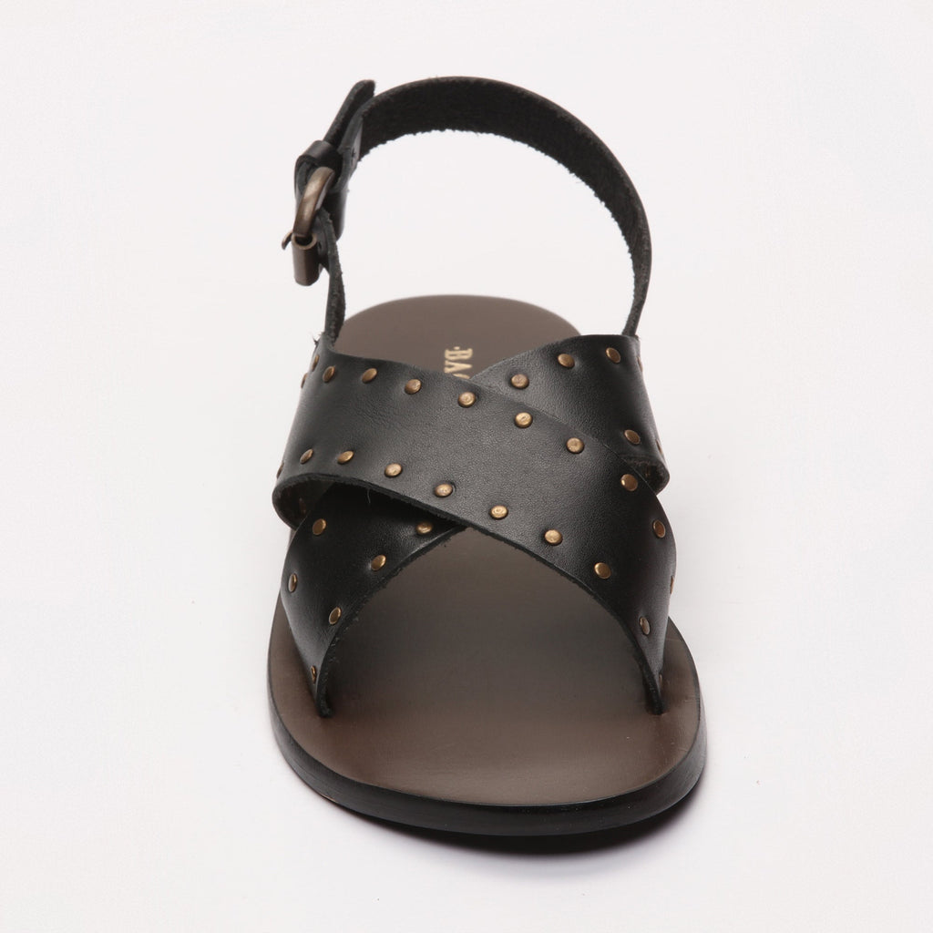 Les Bagatelles - Waylon Flat Sandals - Black
