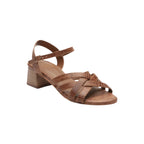 Sandales Talons Uma - Camel Croco