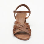 Sandales Talons Uma - Camel Croco