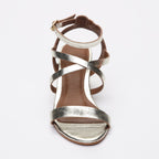Les Bagatelles - Sandales Talons Izusa - Light Gold Croco