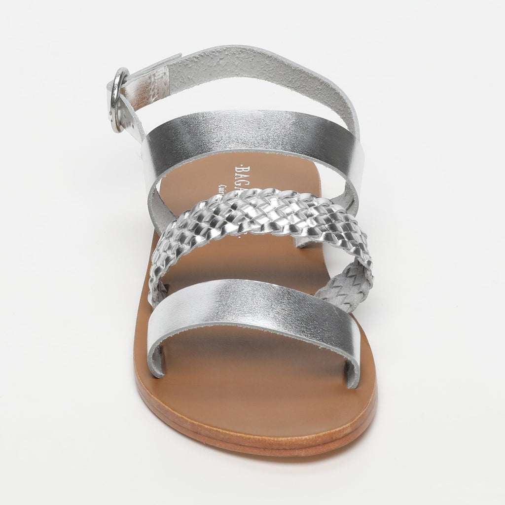 Les Bagatelles - Sandales Plates Cavery Silver
