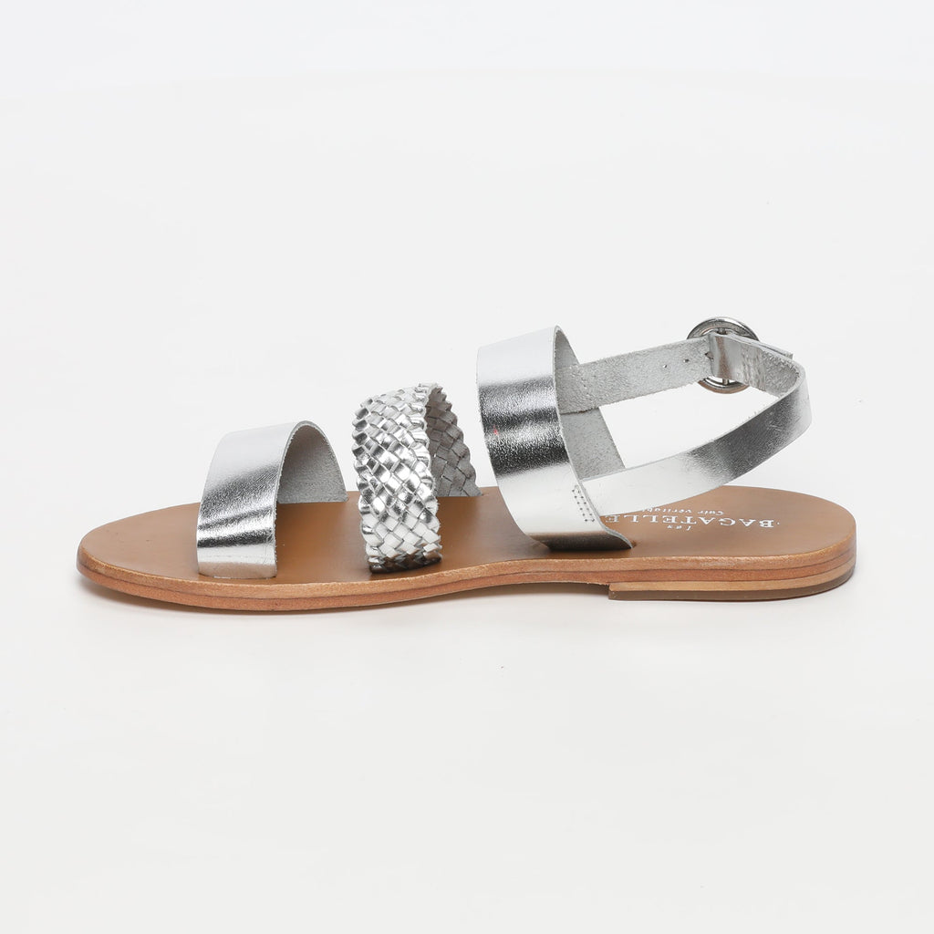 Les Bagatelles - Sandales Plates Cavery Silver