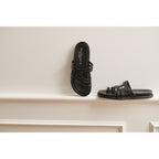 Sandalias Confort Crema - Negro