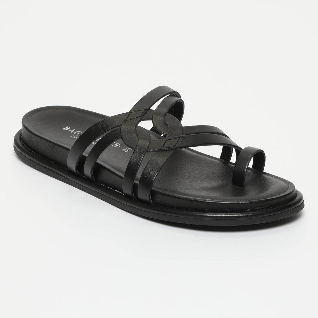 Sandalias Confort Crema - Negro