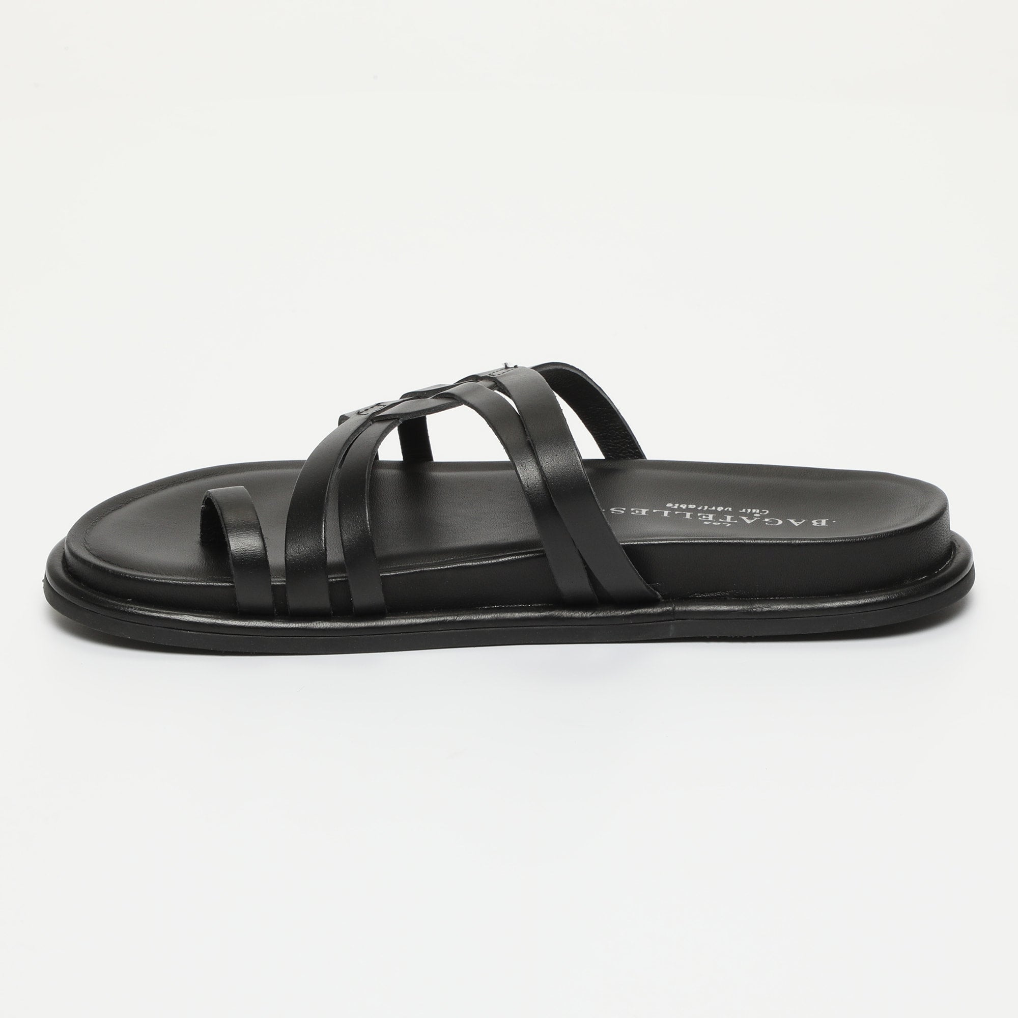 Sandalias Confort Crema - Negro