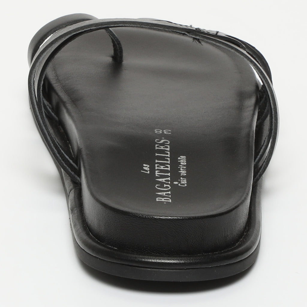 Sandalias Confort Crema - Negro