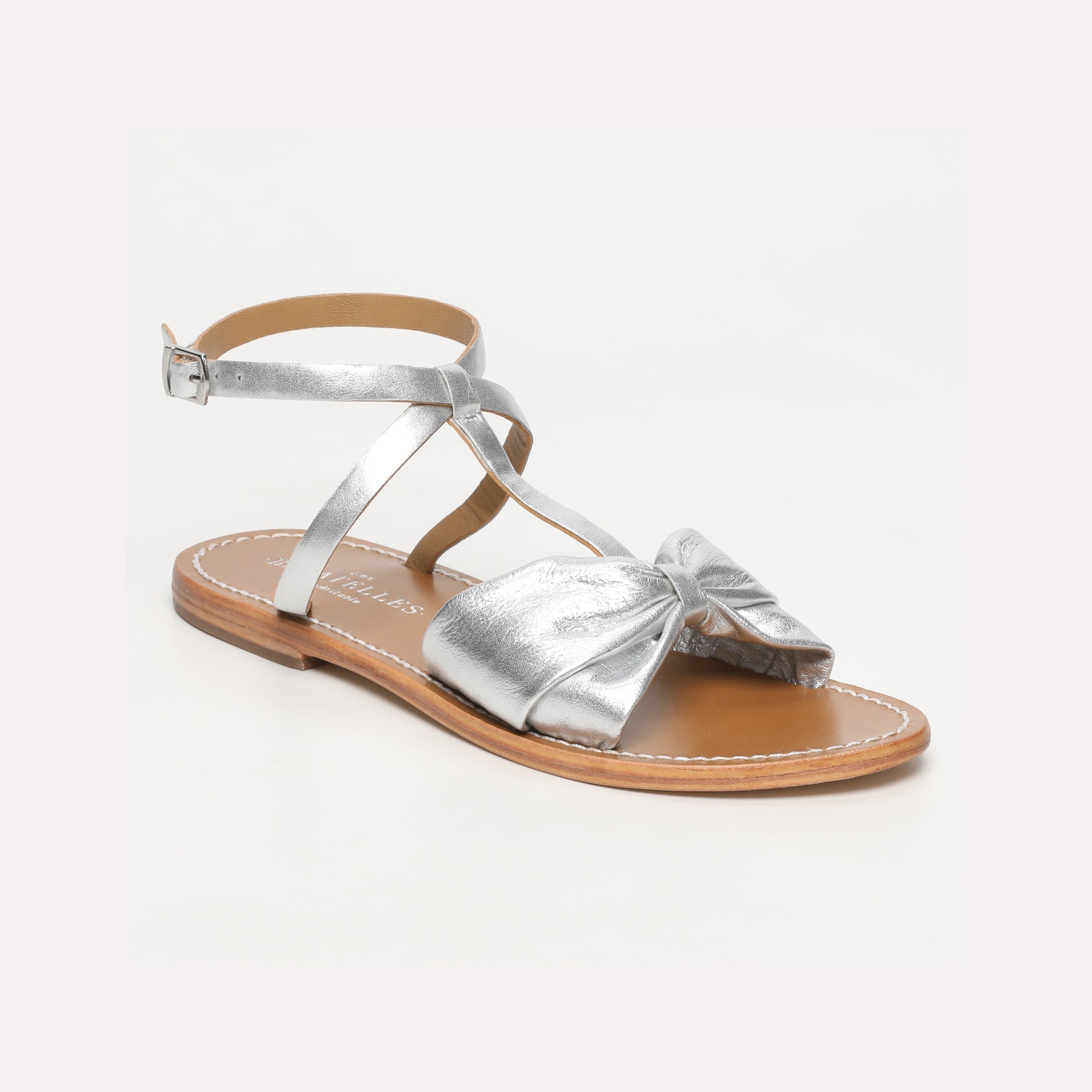Les Bagatelles - Conesa Flat Sandals - Silver
