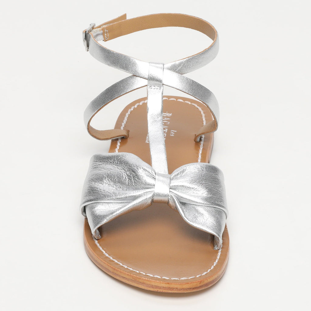 Les Bagatelles - Conesa Flat Sandals - Silver