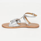 Les Bagatelles - Conesa Flat Sandals - Silver