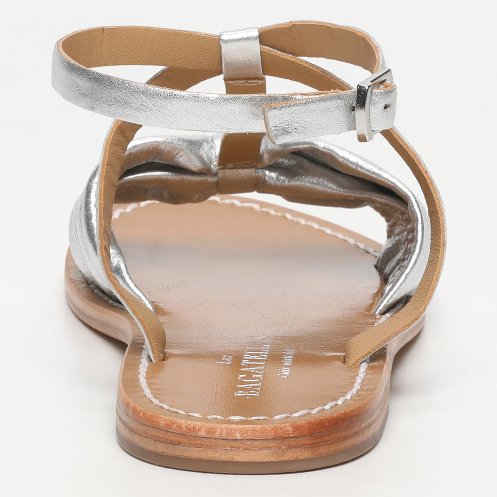 Les Bagatelles - Conesa Flat Sandals - Silver