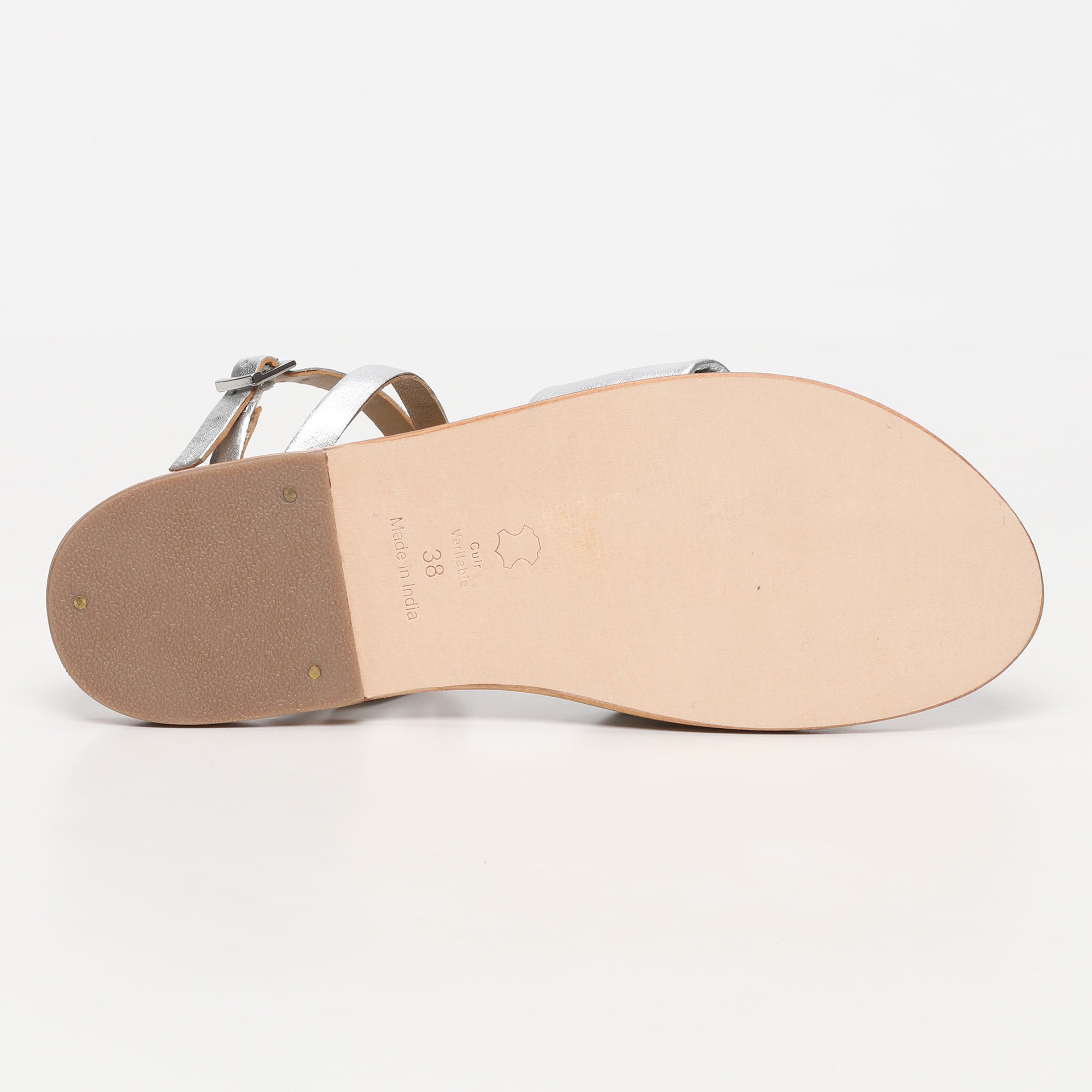 Les Bagatelles - Conesa Flat Sandals - Silver