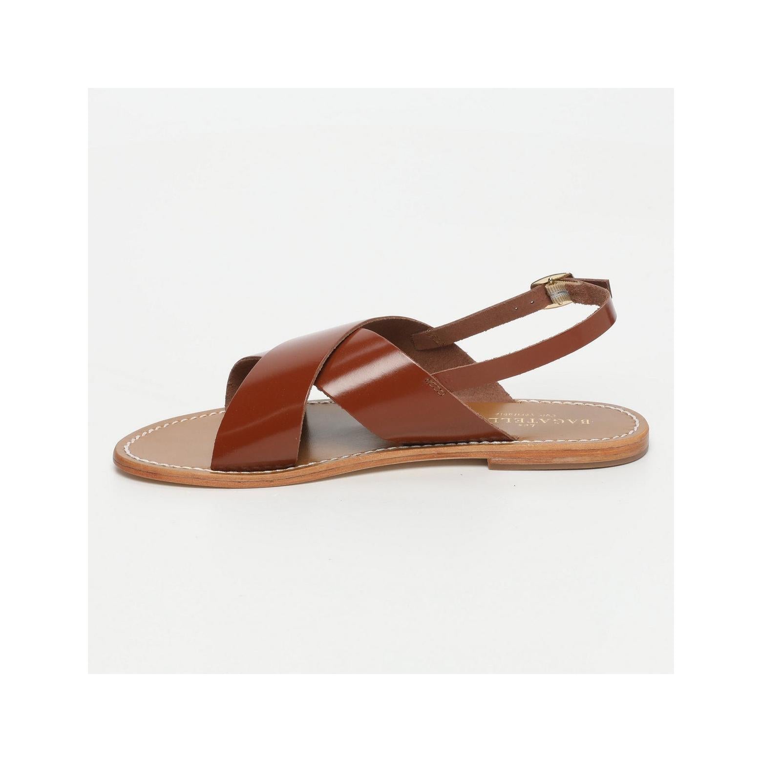 Sibella Sandals - Camel Patent