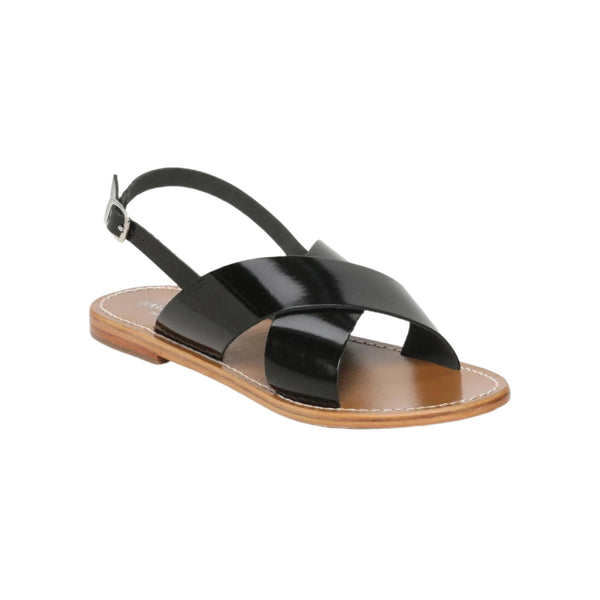 Sibella Sandals - Black Patent