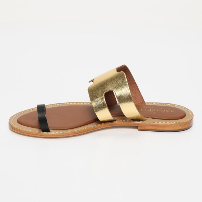 Sandales Fiona - Dark Gold & Black
