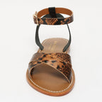 Brione Sandals - Brown Snake/Black