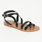 Sandales Malini - Black Patent Croco