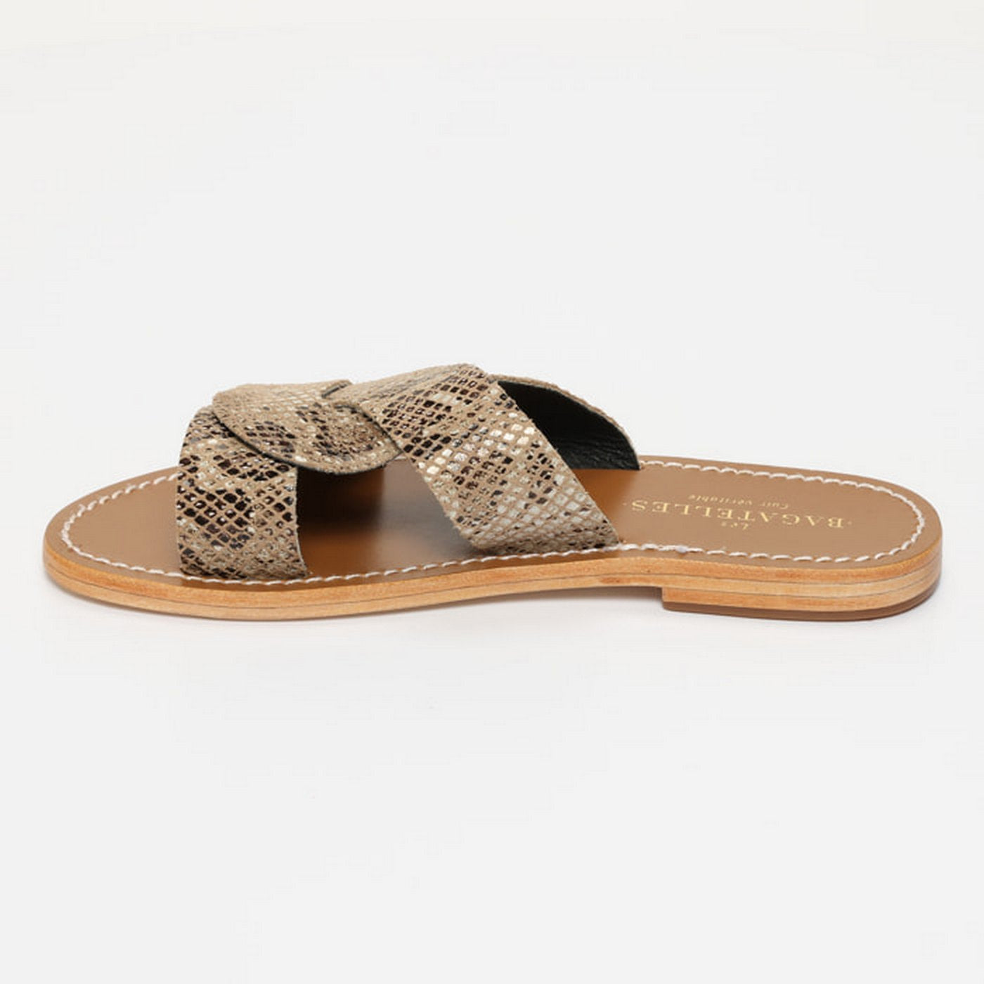 Sandalias Aditri - Beige Snake