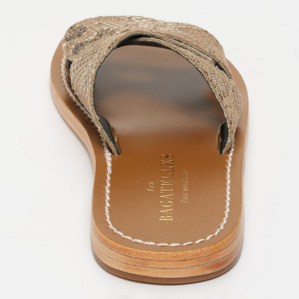 Sandalias Aditri - Beige Snake