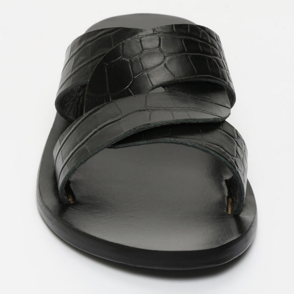 Sandales Aditri - Black Croco