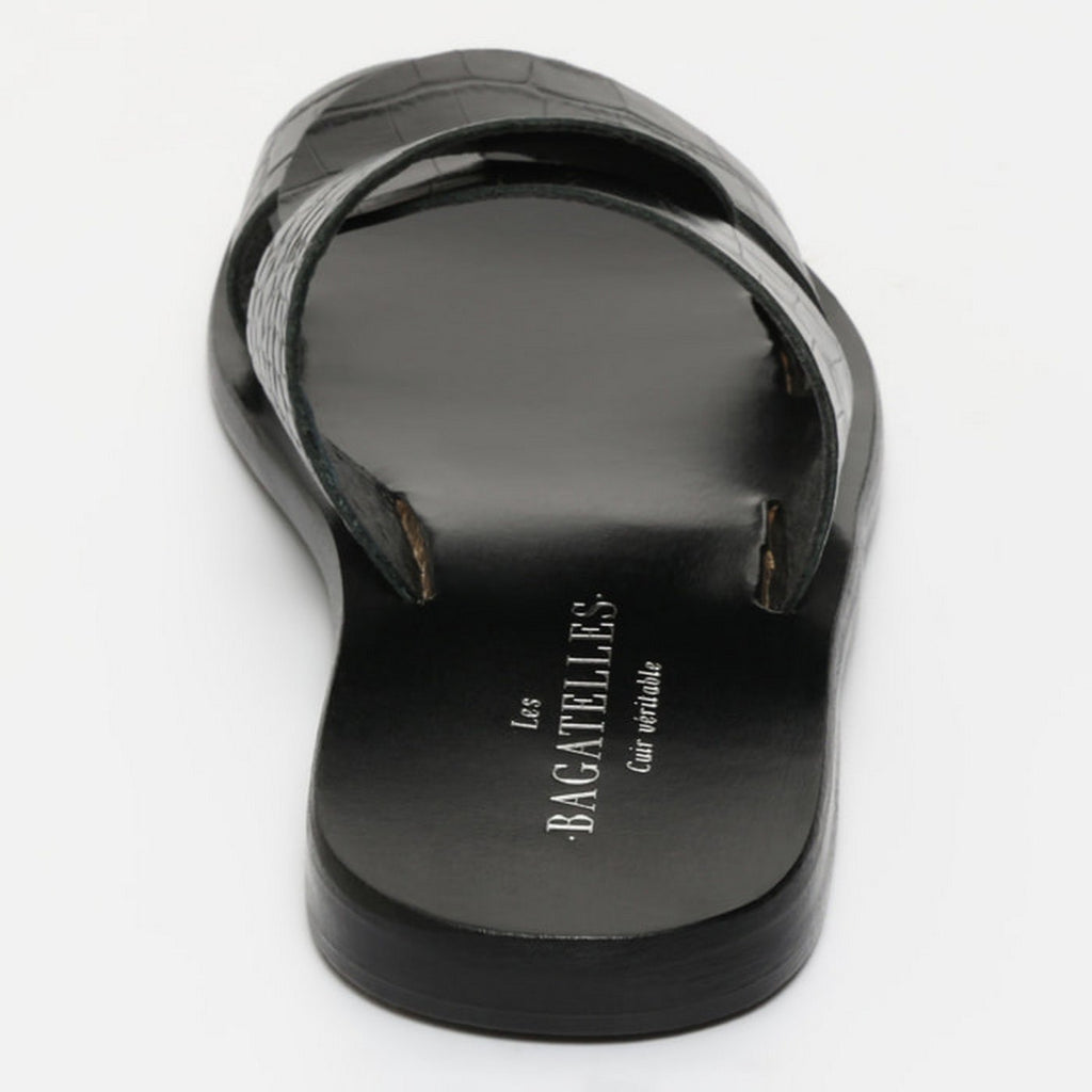 Sandales Aditri - Black Croco