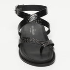 Sandales Pastora - Black Patent Croco