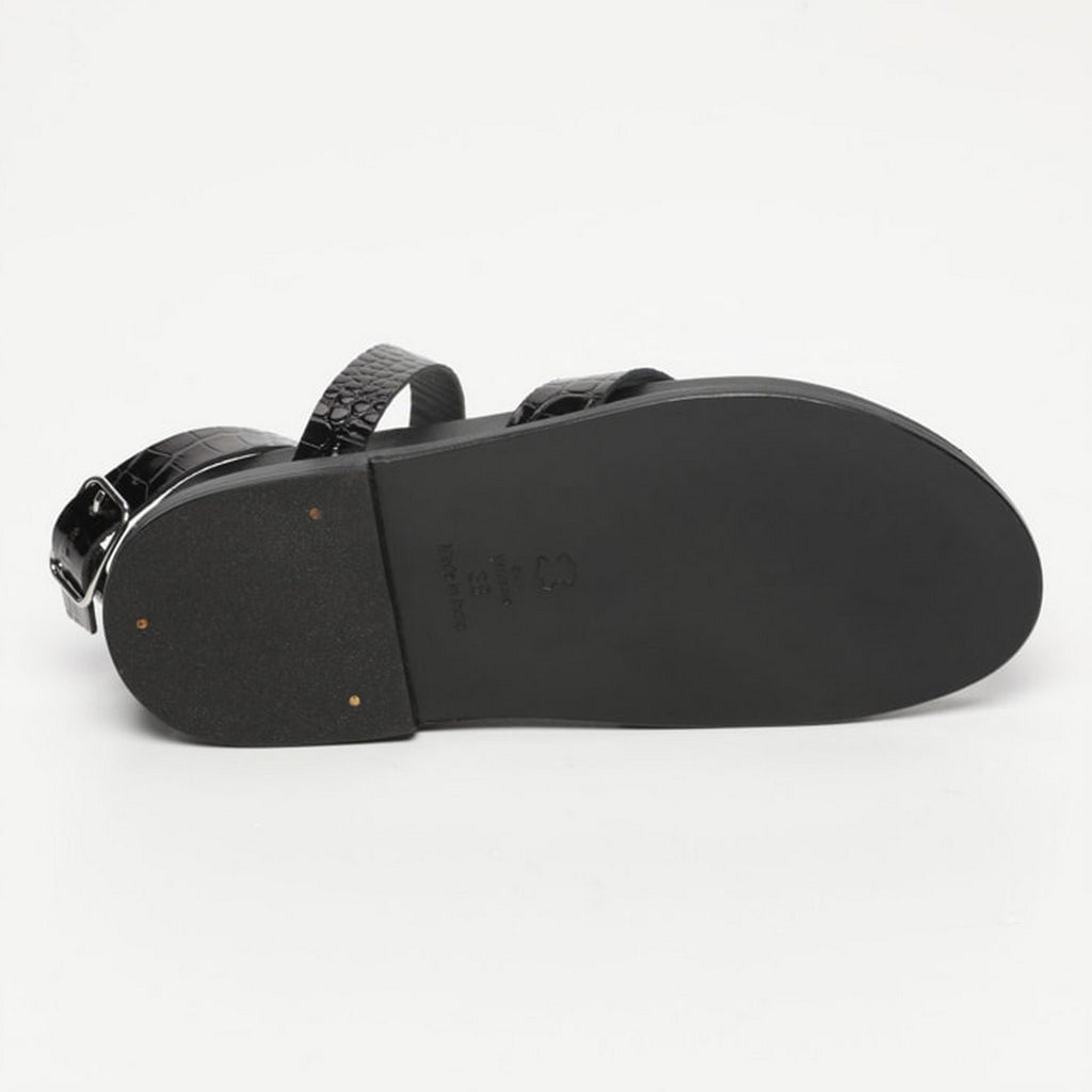 Sandales Pastora - Black Patent Croco