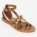 Sandalias Renaisya - Leopardo/Dorado/Camel
