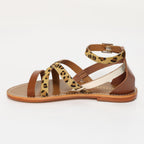 Sandalias Renaisya - Leopardo/Dorado/Camel