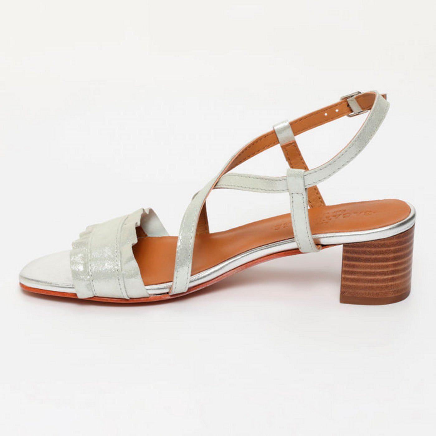 Laurentia Heeled Sandals - Silver Shimmer