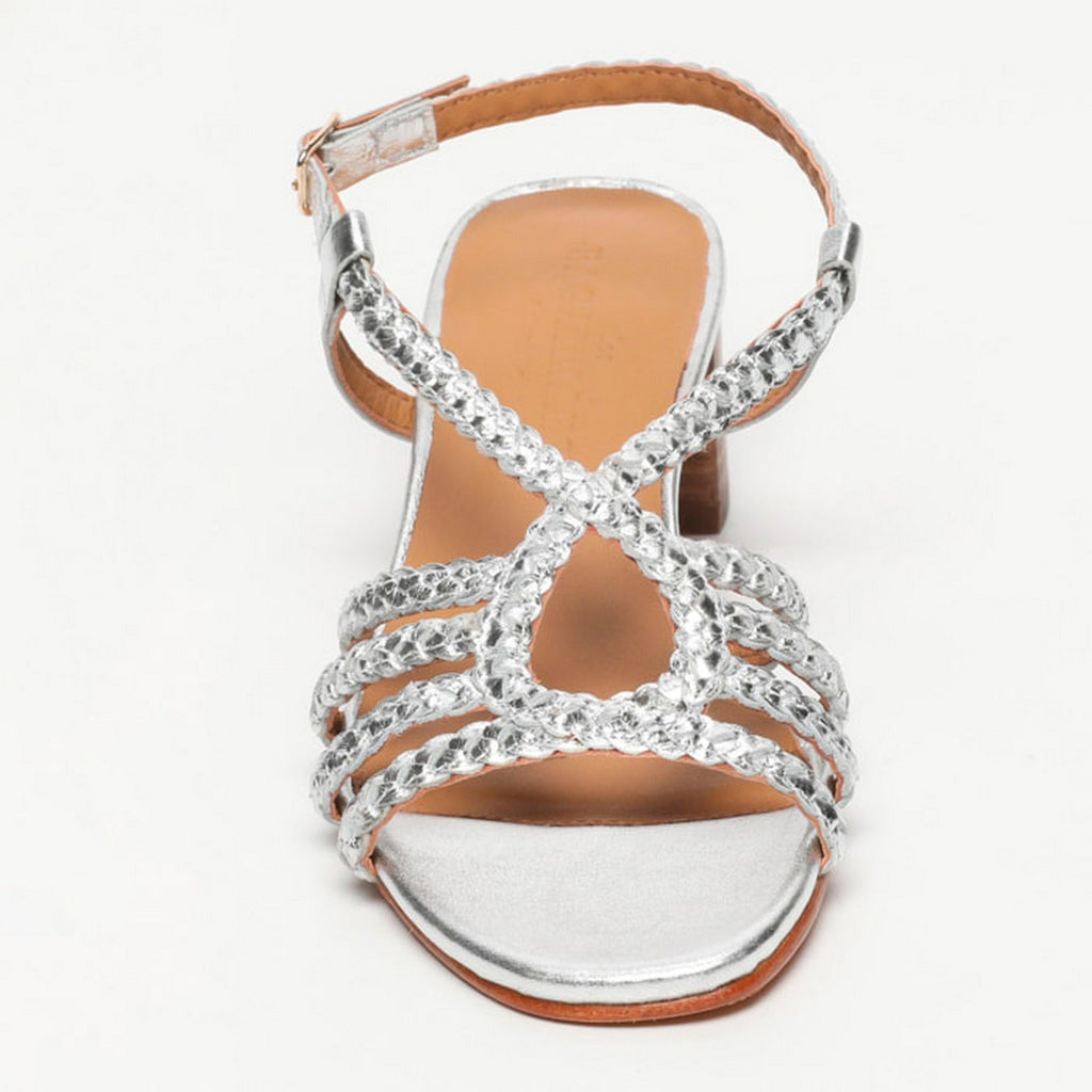 Nigella Heeled Sandals - Silver