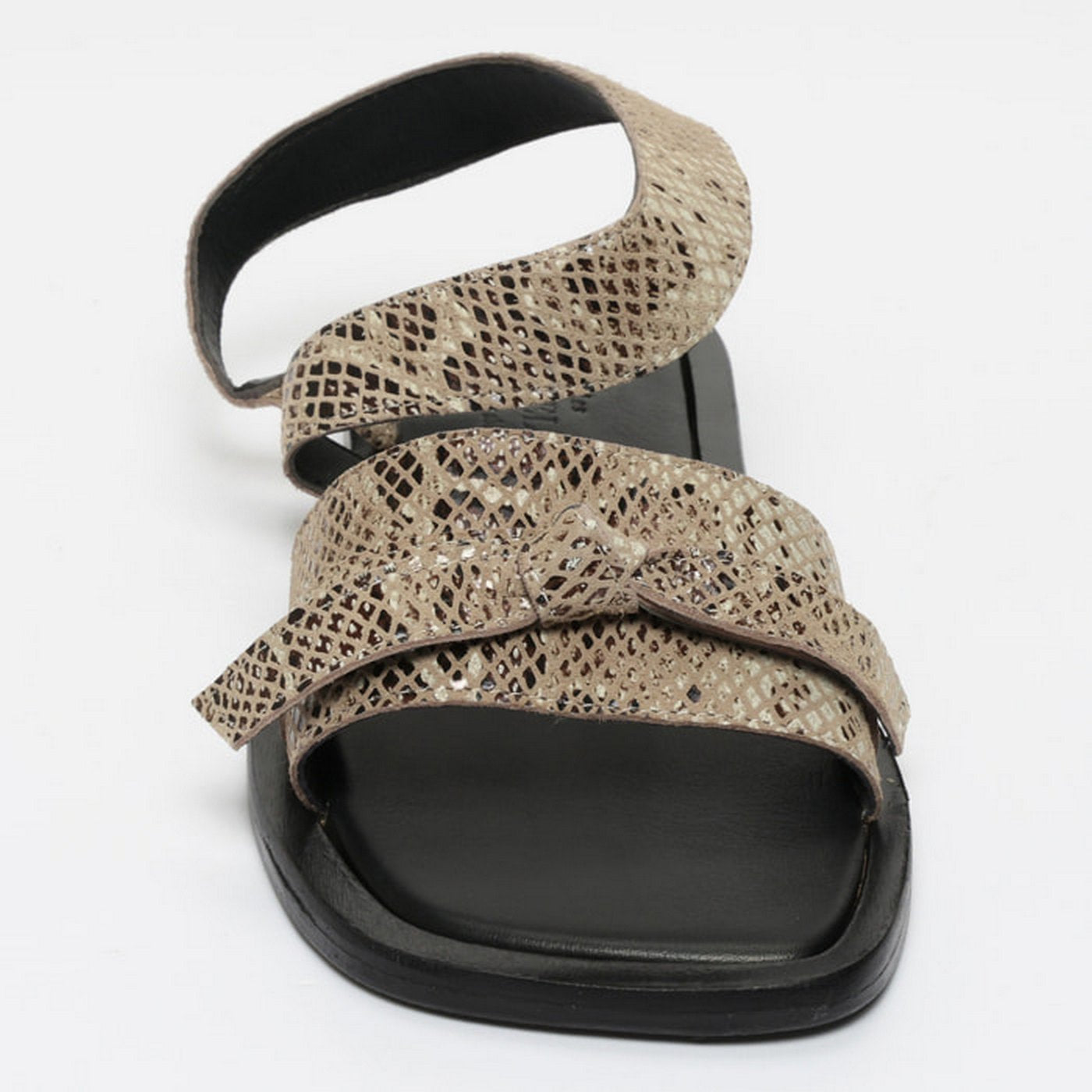 Camelia Sandals - Beige Snake
