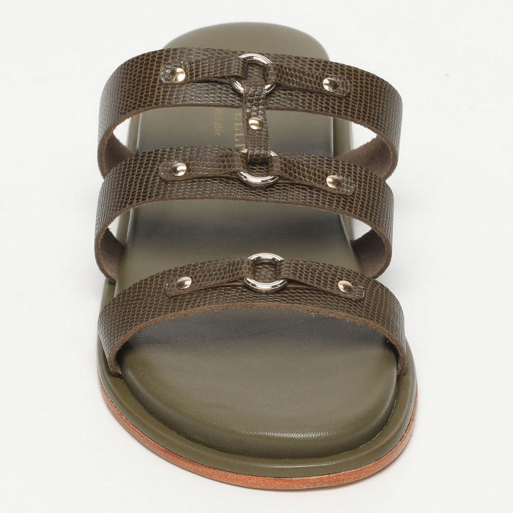 Elysaria Sandals - Khaki Lizard