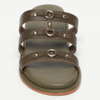 Elysaria Sandals - Khaki Lizard