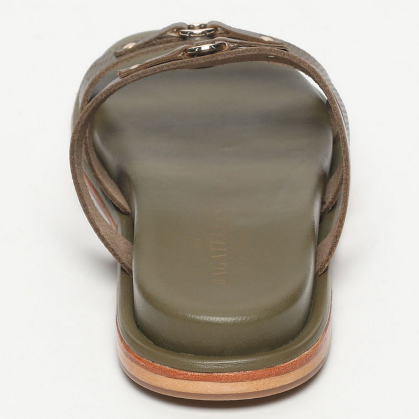 Elysaria Sandals - Khaki Lizard