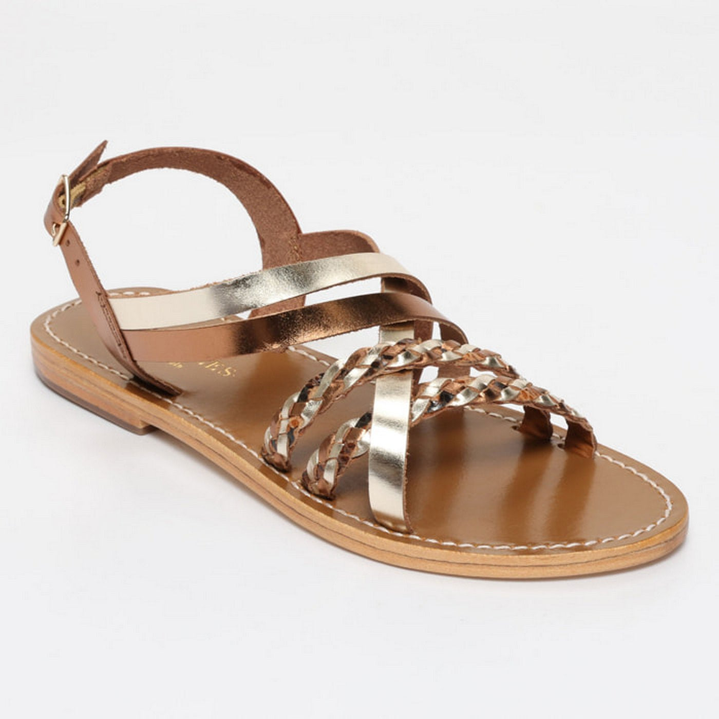 Sandales Jengibre - Brown Snake/Gold/Bronze Metal