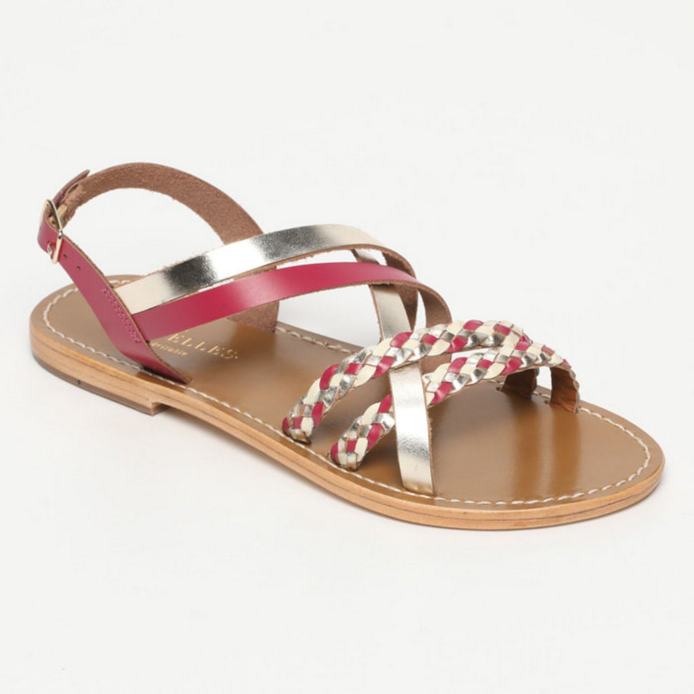 Sandalias Jengibre - Plum/Gold/Off White