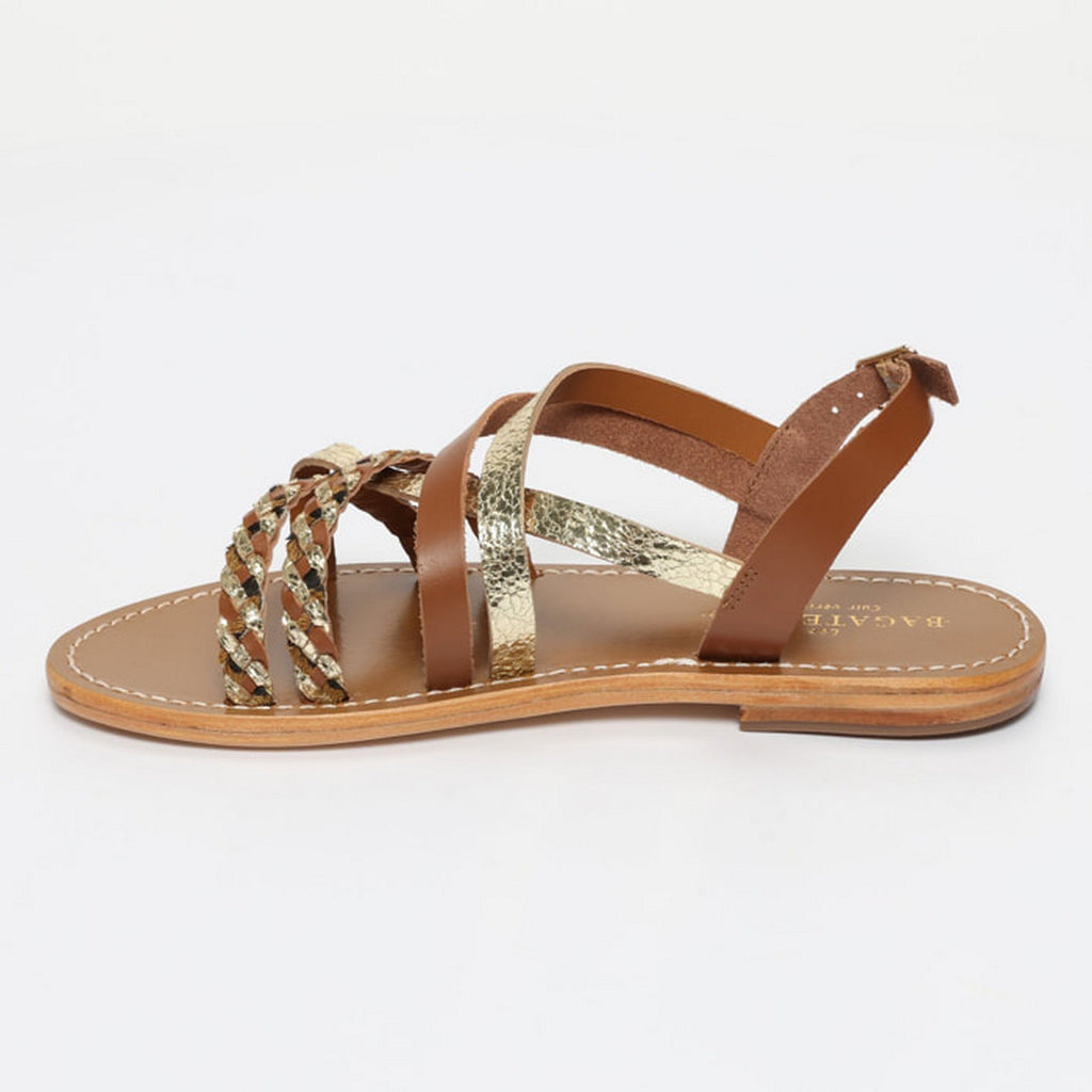 Sandalias Jengibre - Brown Leopard/Gold Crackle/Camel