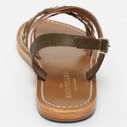 Jengibre Sandals - Khaki Lizard/Gold/Off White