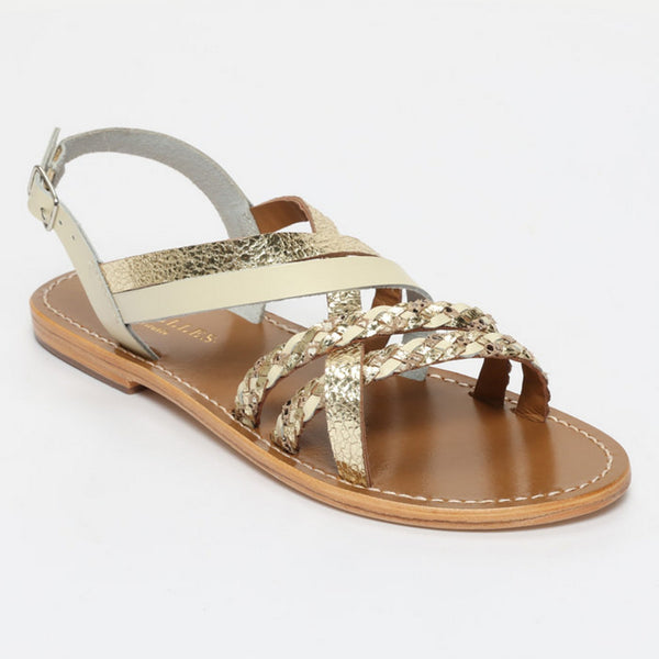 Sandales Jengibre - Beige Snake/Gold Crackle/Off White