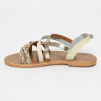 Sandales Jengibre - Beige Snake/Gold Crackle/Off White