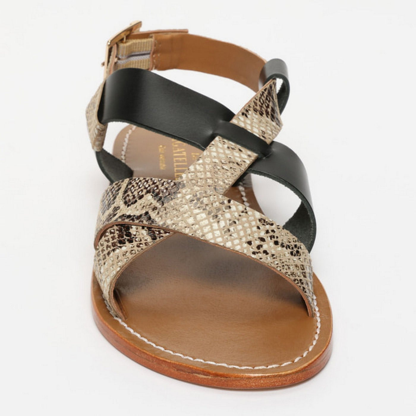 Sandales Zyrelia - Beige Snake/Black