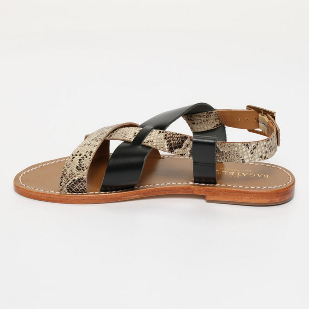 Sandales Zyrelia - Beige Snake/Black