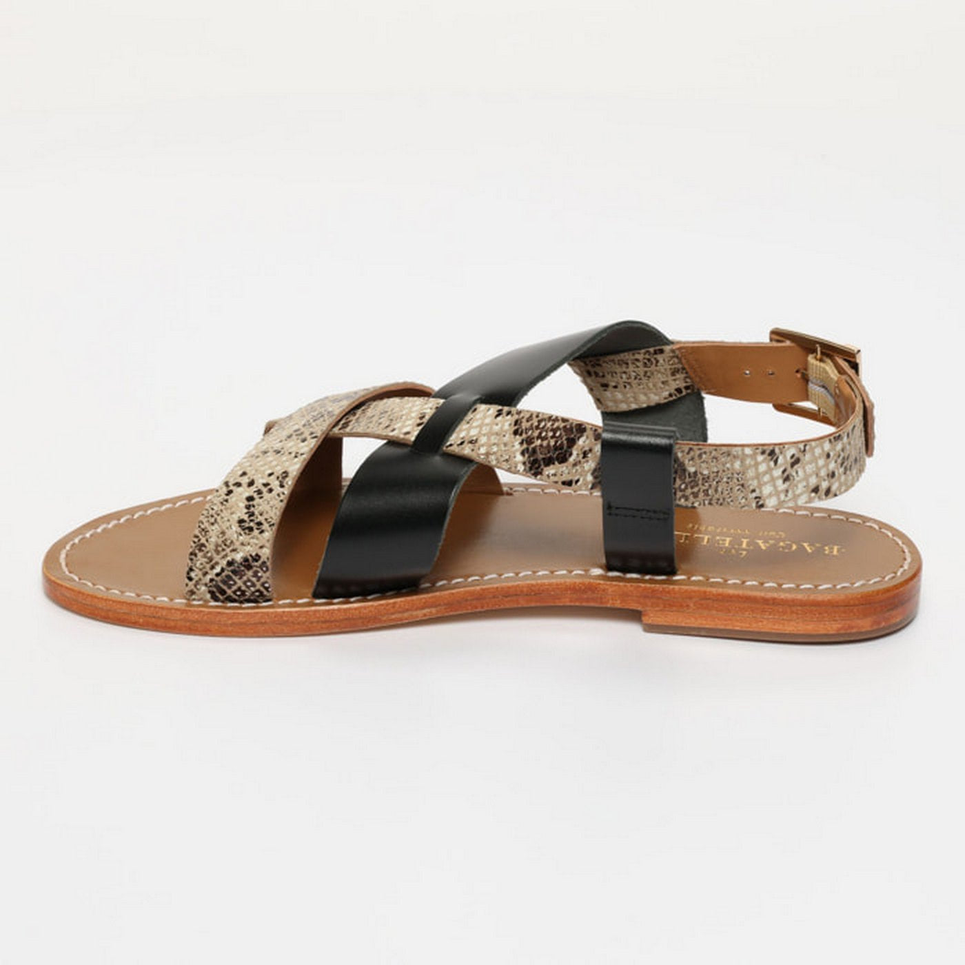 Sandales Zyrelia - Beige Snake/Black