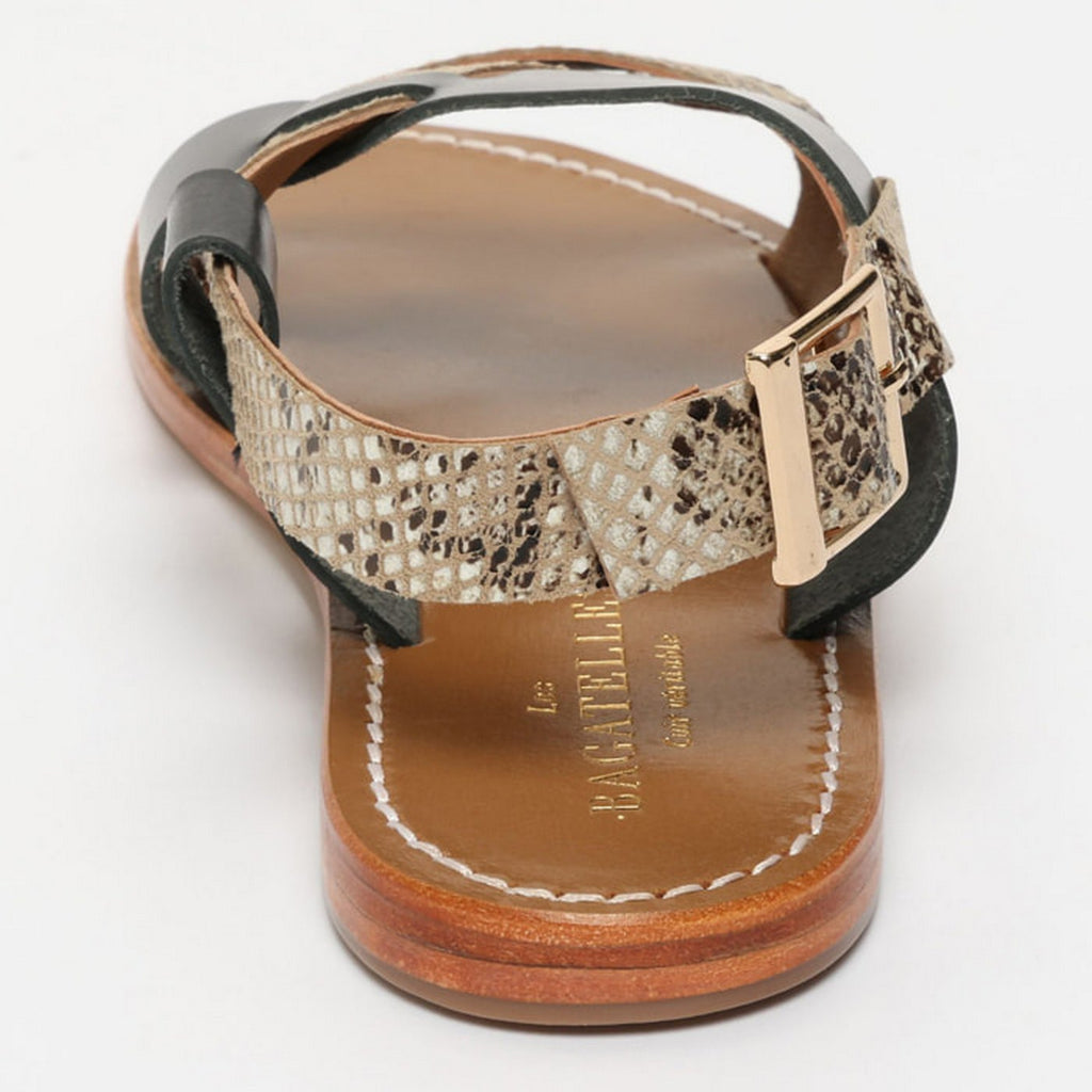 Sandales Zyrelia - Beige Snake/Black
