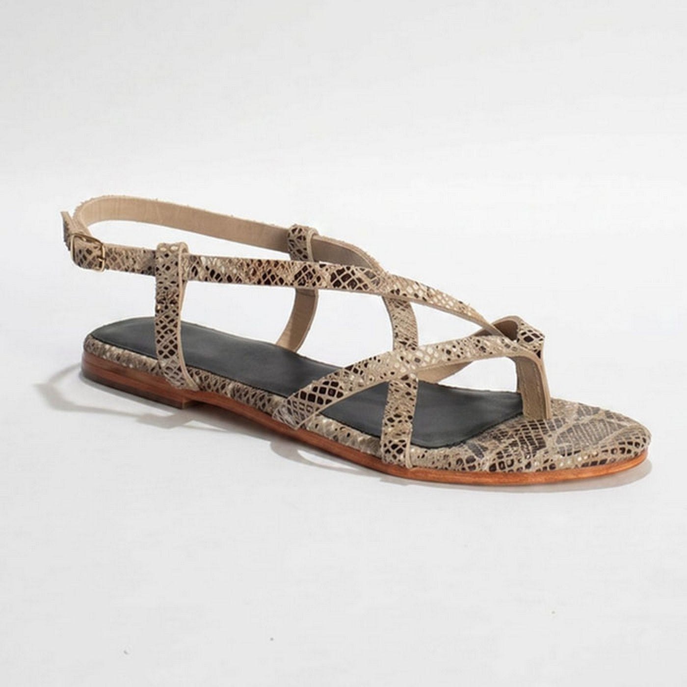 Sandalias Totana - Beige Snake