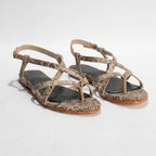 Sandalias Totana - Beige Snake