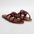 Sandales Tabala - Burgundy Metal